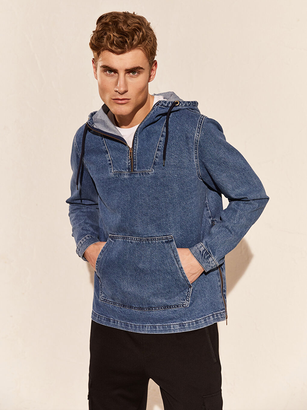 Standard Pattern Kangaroo Men's Jean Jacket-1