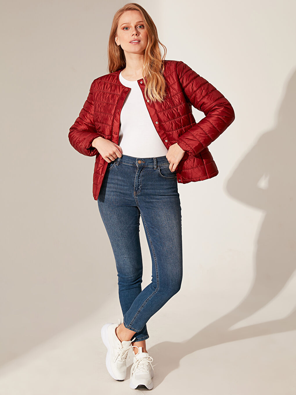 Женский пуховик с длинным рукавом-2