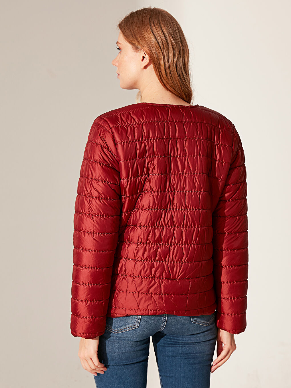 Женский пуховик с длинным рукавом-3