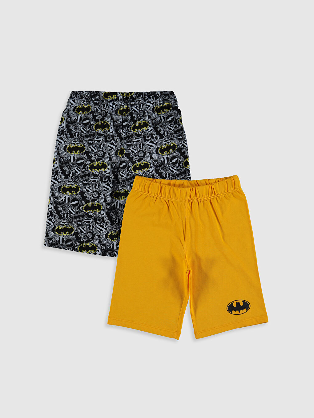 Elastic Waist Batman Printed Cotton Boy Pajamas Shorts 2 Pieces
