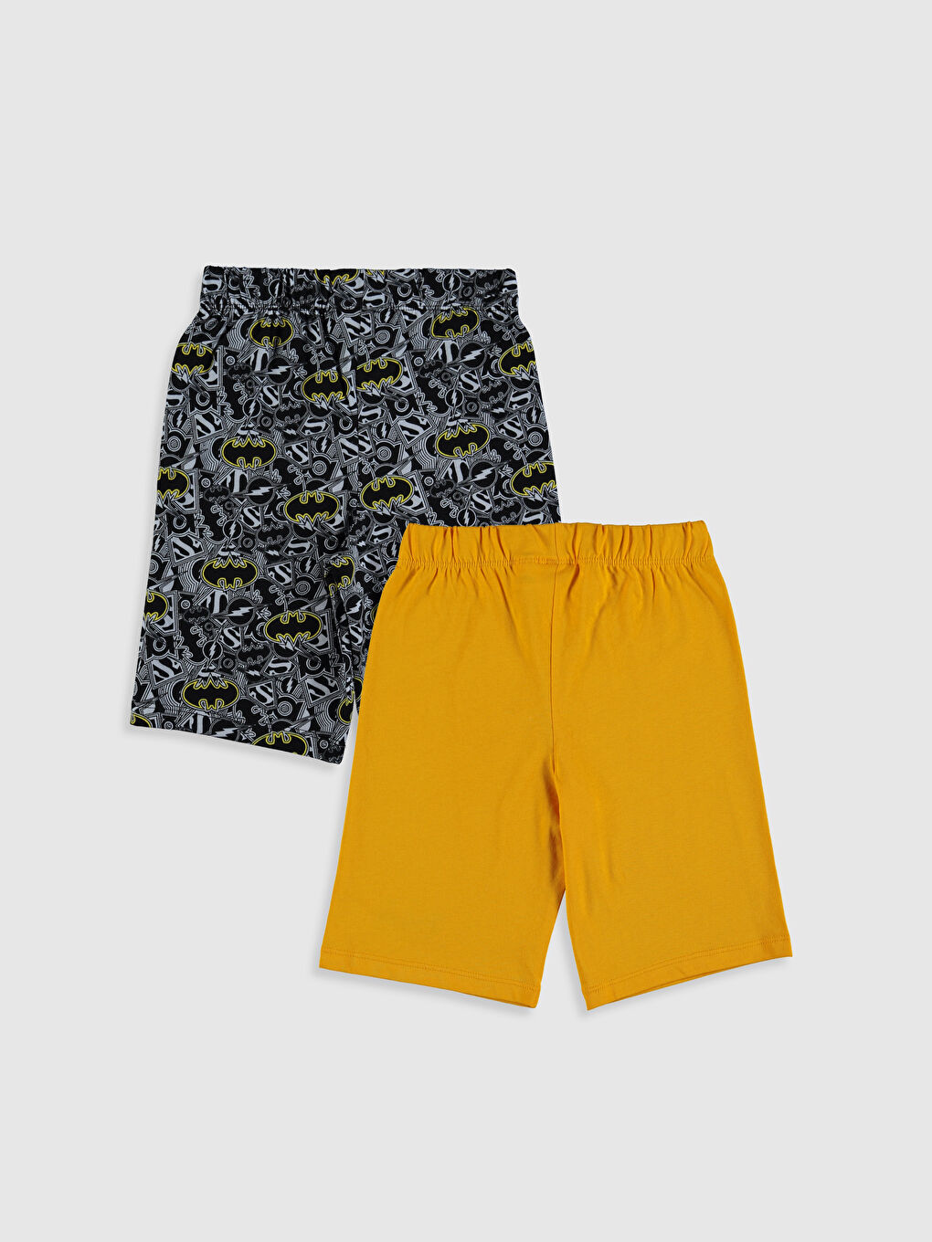 Elastic Waist Batman Printed Cotton Boy Pajamas Shorts 2 Pieces-1