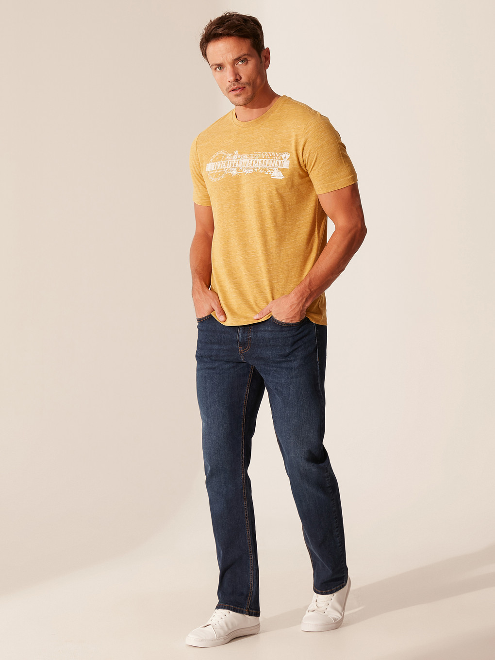 Sarı Erkek Tişört-3