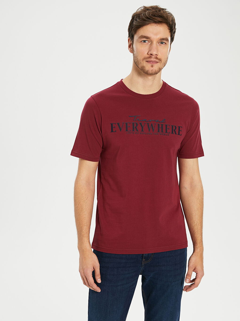 Češljani pamuk Muška majica-1