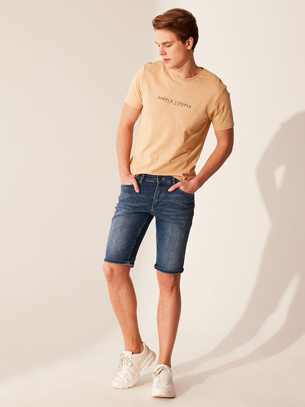 شورت جينز بقصة عادية-1