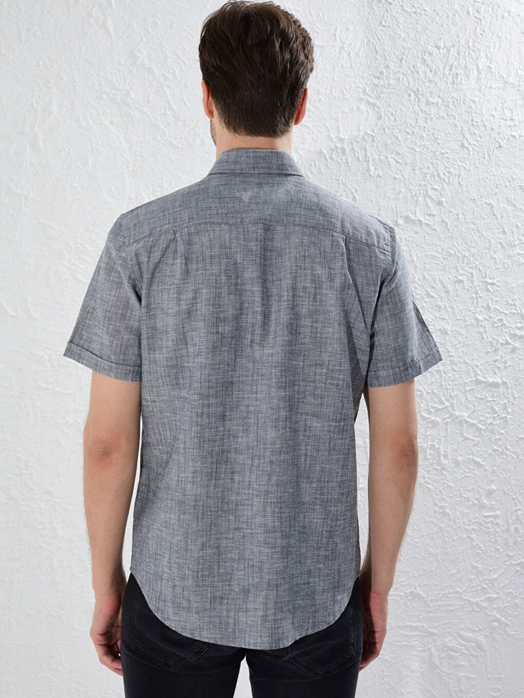 LCWAIKIKI Basic Regular Fit Short Sleeve Shirt -0S5723Z8-CWN