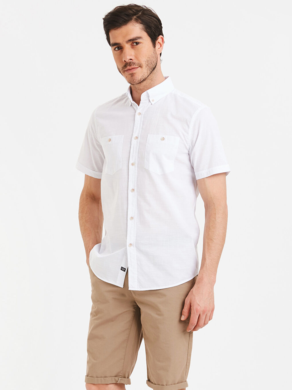 Regular Fit Short Sleeve Poplin Shirt
