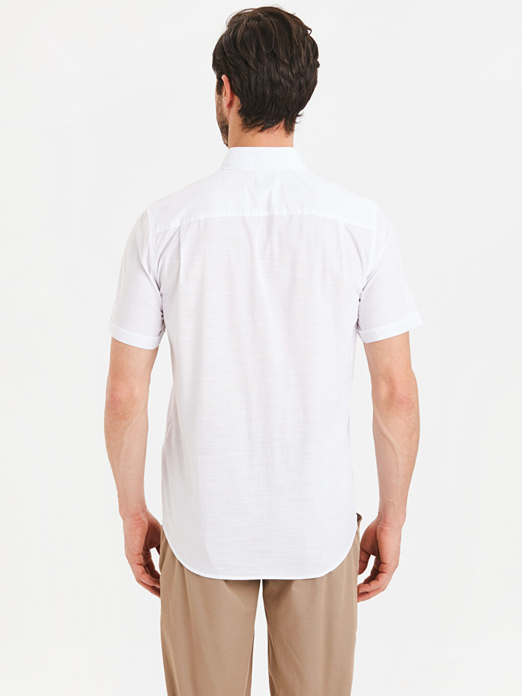 Regular Fit Short Sleeve Poplin Shirt-5