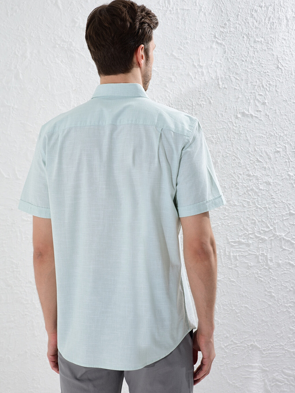 Cămașă Simplă Regular Fit Cu Mânecă Scurtă Din Poplin-3