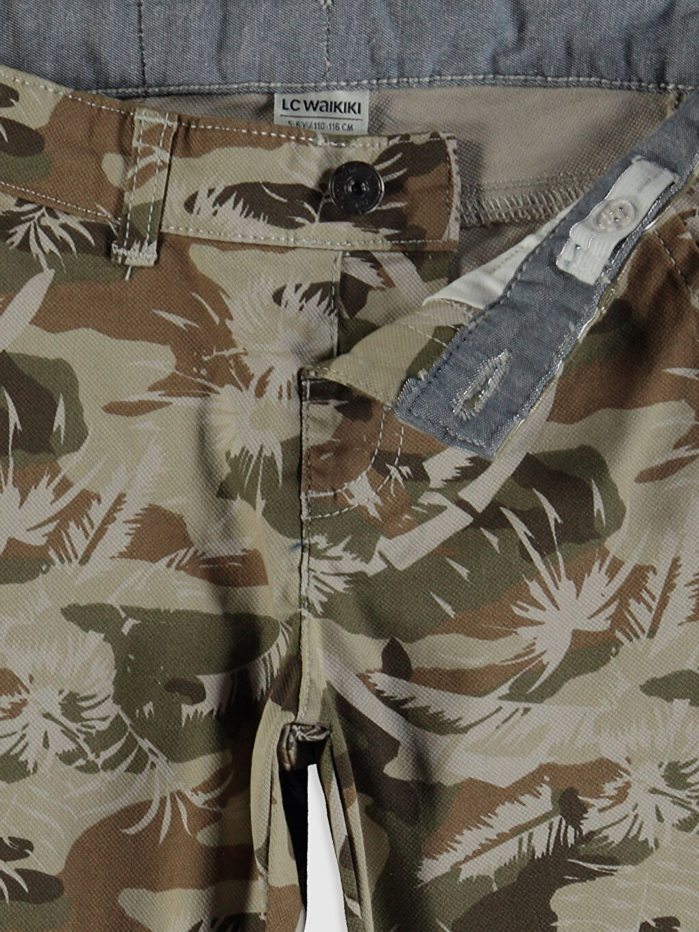 Haki Erkek Çocuk Gabardin Şort-3