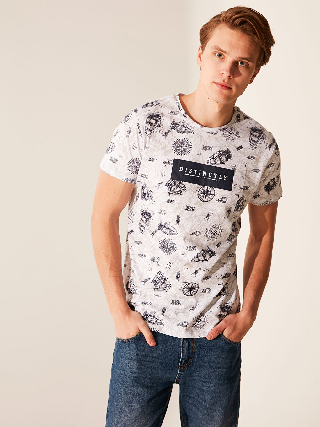 Футболка из джерси с круглым вырезом для мужчин-2