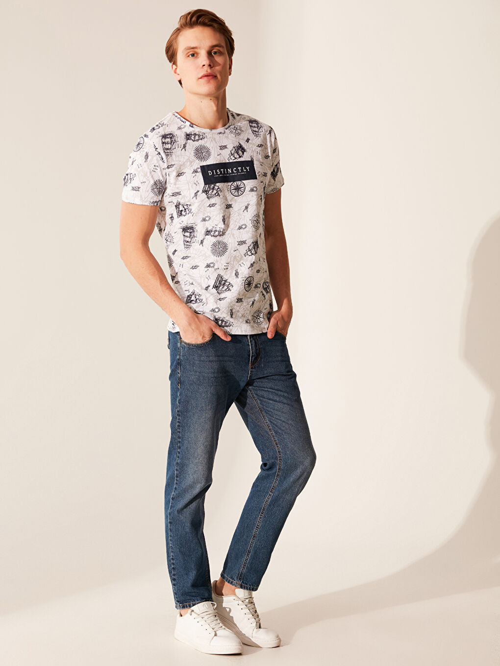 Футболка из джерси с круглым вырезом для мужчин-5