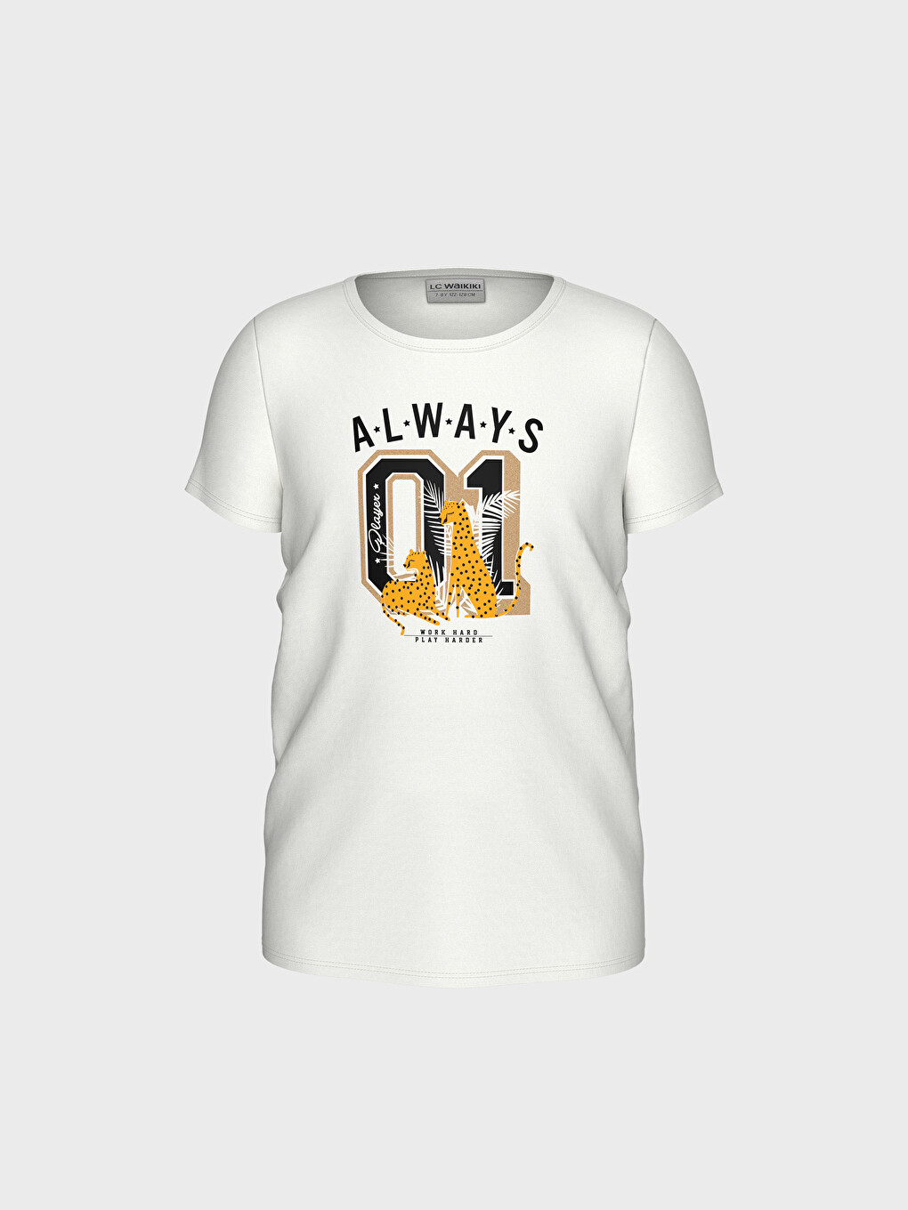 Girl's Printed Cotton T-shirt-1