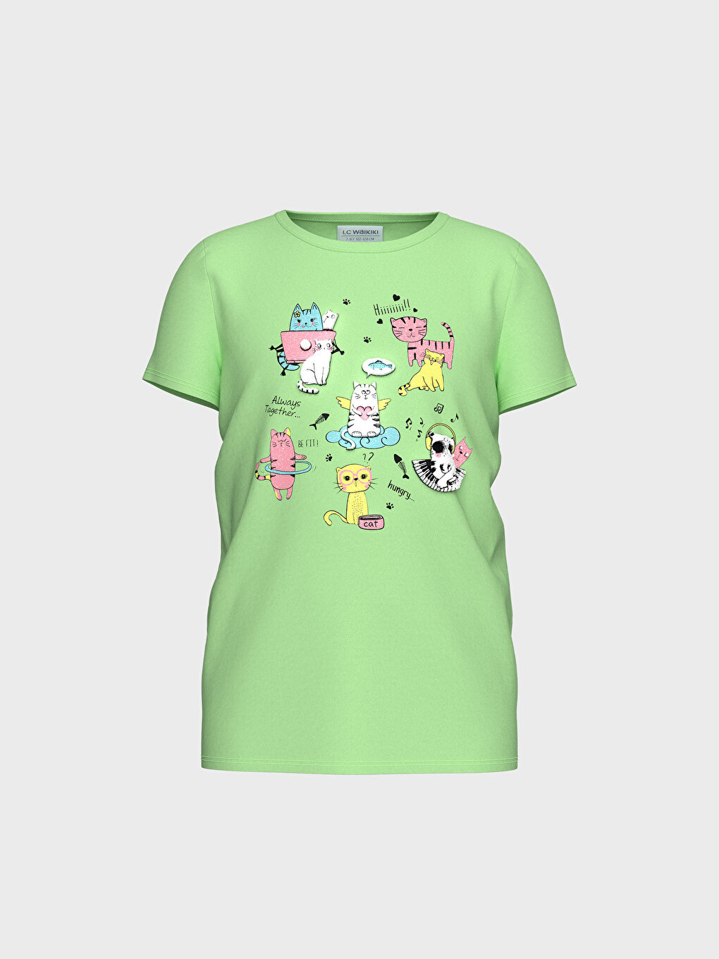LCW Kids Girl's Printed Cotton T-Shirt -0S6543Z4-FUQ