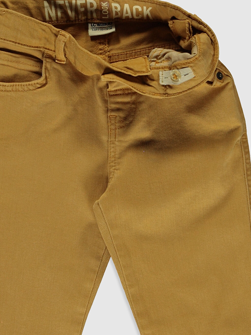 Sarı Ekstra Dar Gabardin Erkek Çocuk Pantolon-2