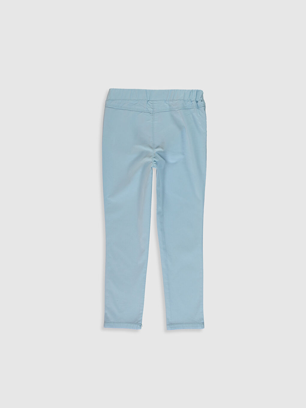 Elastic Waist Basic Gabardine Girl Trousers-1