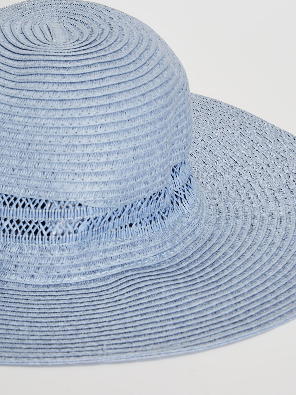 Mavi Hasır Fötr Şapka-2