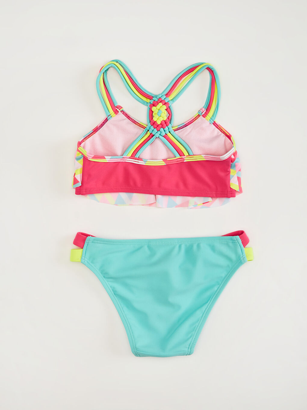 Karışık Kız Çocuk Desenli Volanlı Bikini-1