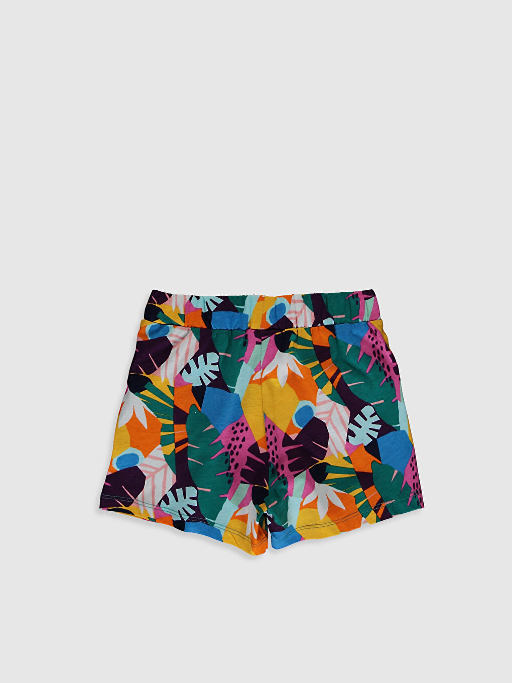 Pantaloni scurți din bumbac cu model pentru fete-1