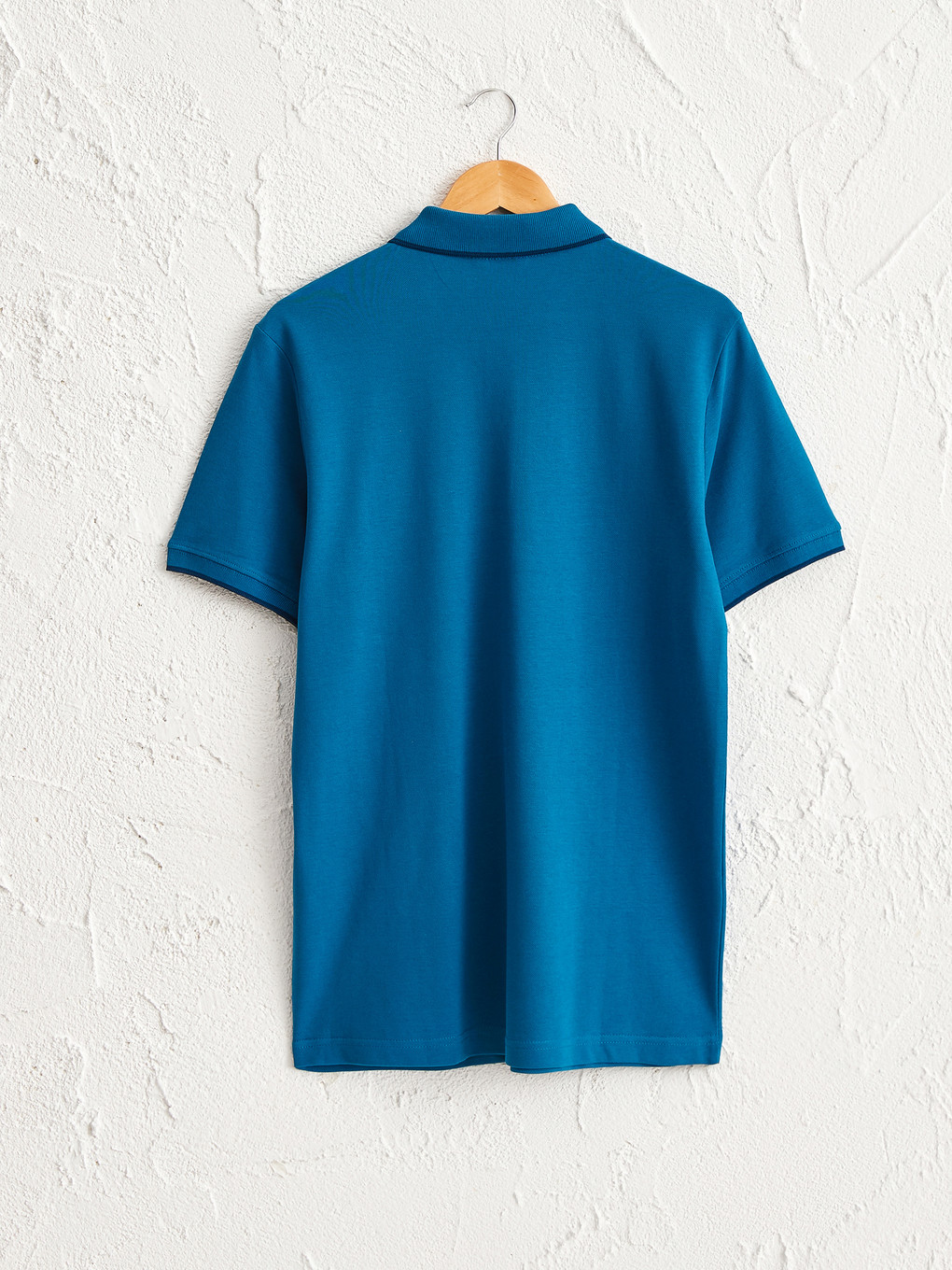 Rollkragen Basic Piqué T-shirt-1