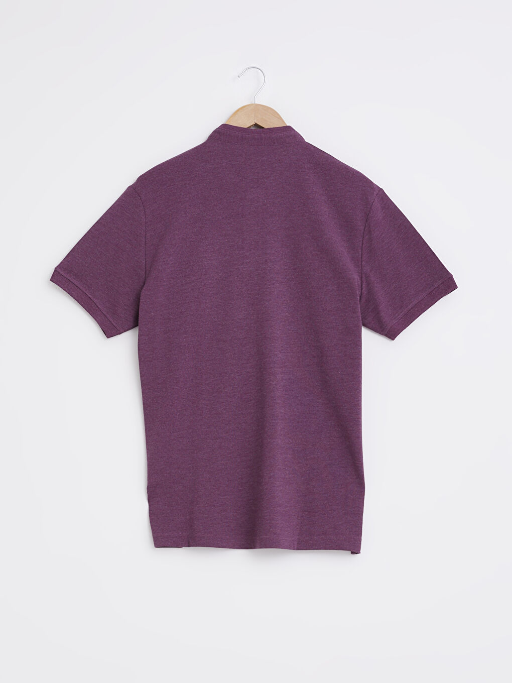 LCWAIKIKI Basic Grandad Collar Basic Short Sleeve Pique T-Shirt -0S7236Z8-LCP