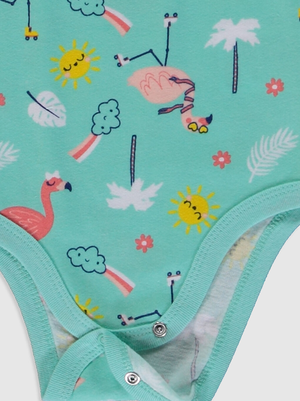 Pembe Kız Bebek Baskılı Çıtçıtlı Body 2'li-5