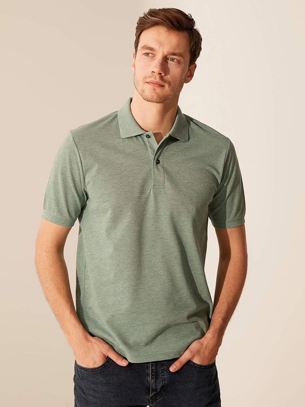 Yeşil Pike Erkek Tişört-1