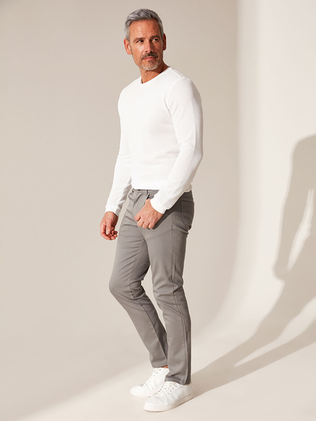 Pantalon GRIS Homme-1