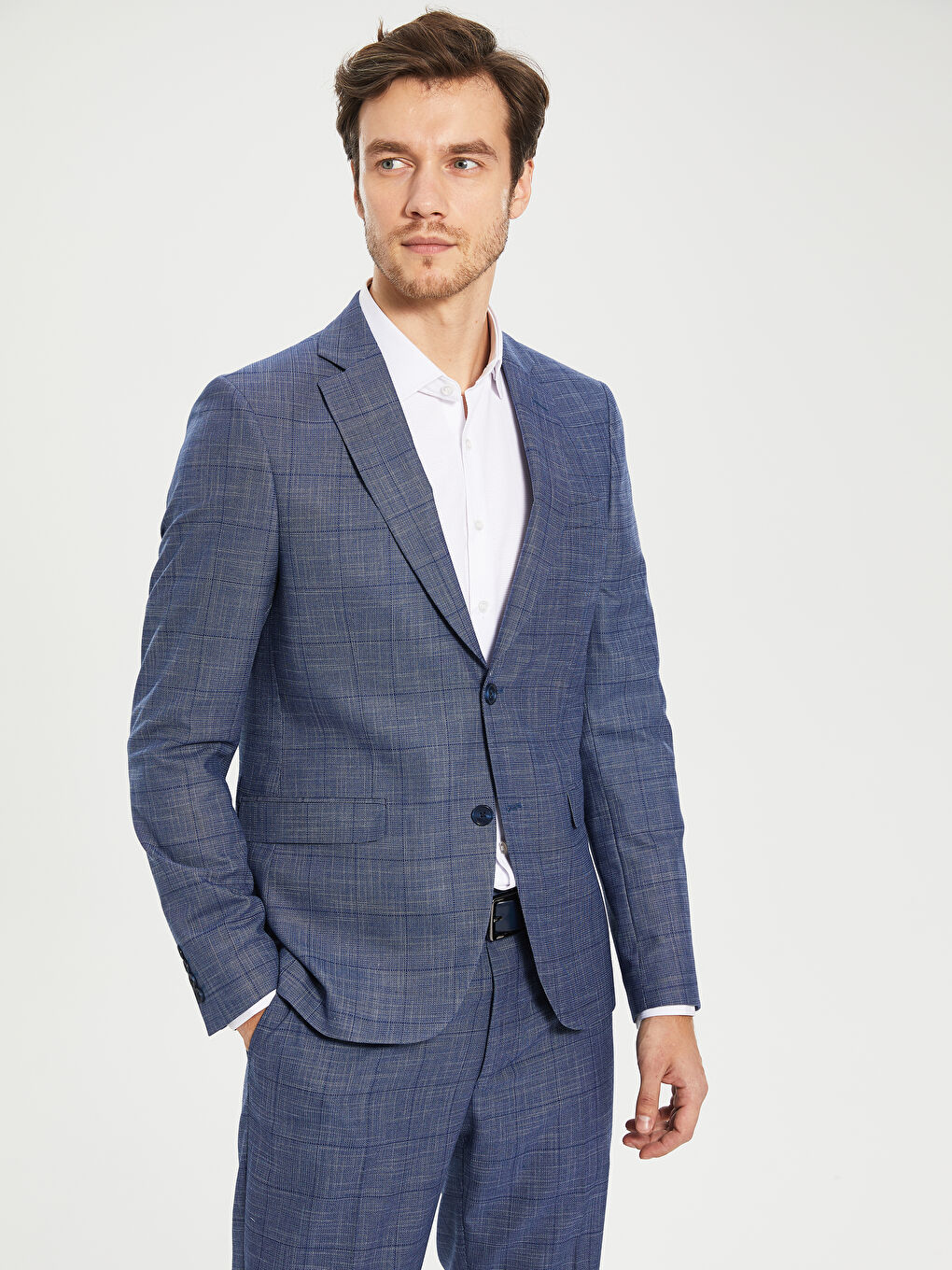 LCWAIKIKI Formal جاكيت بدلة كاروهات رفيع -0S7810Z8-LMR