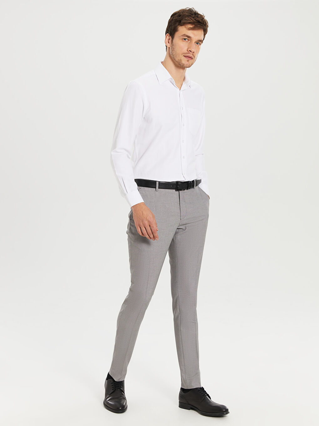 Gri Ekstra Slim Fit Erkek Pantolon