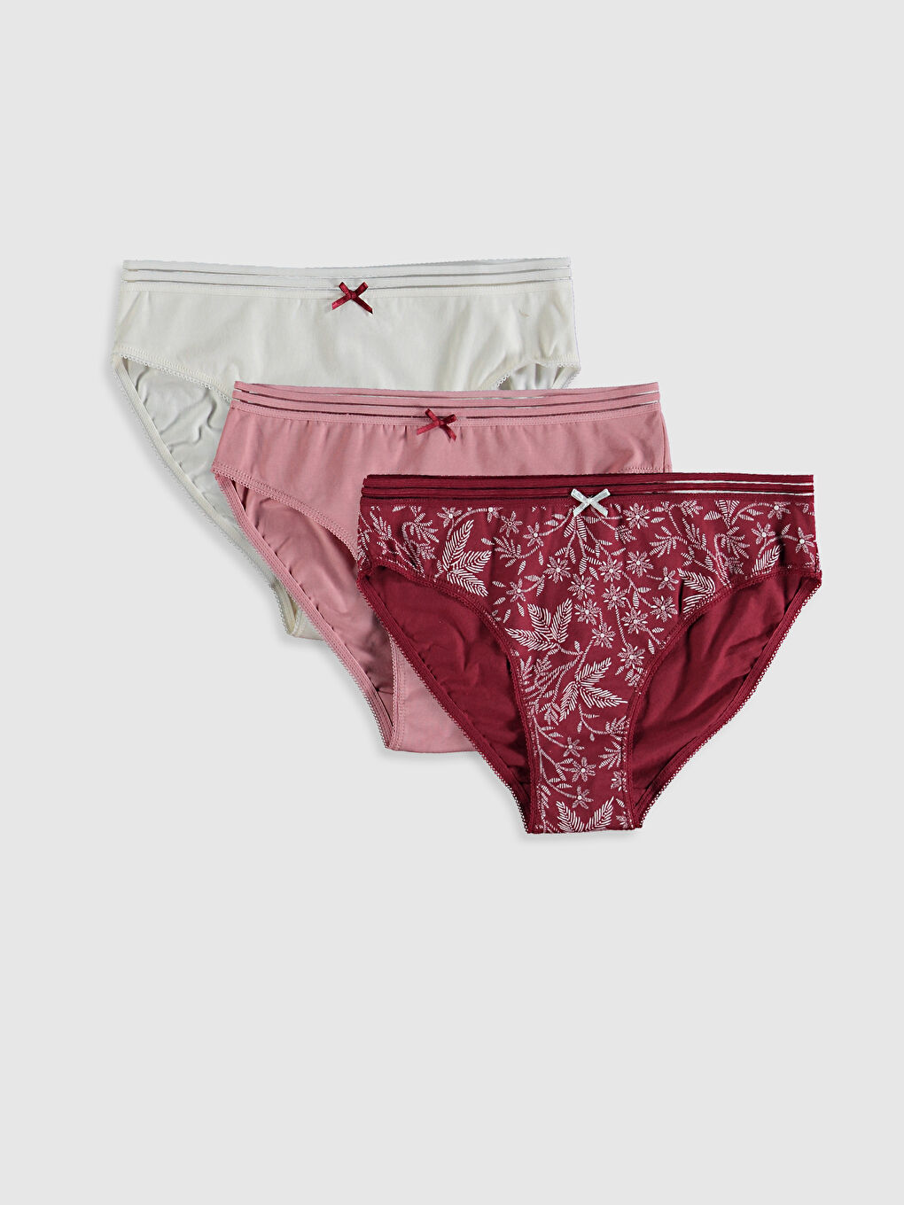 Mürdüm Pamuklu Klasik Külot 3'lü