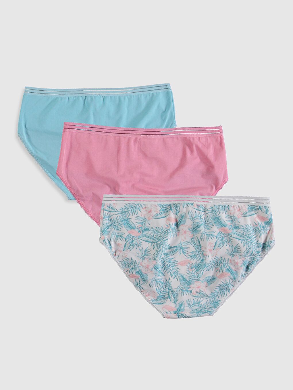 Turkuaz Standart Fit Hipster Külot 3'lü-1