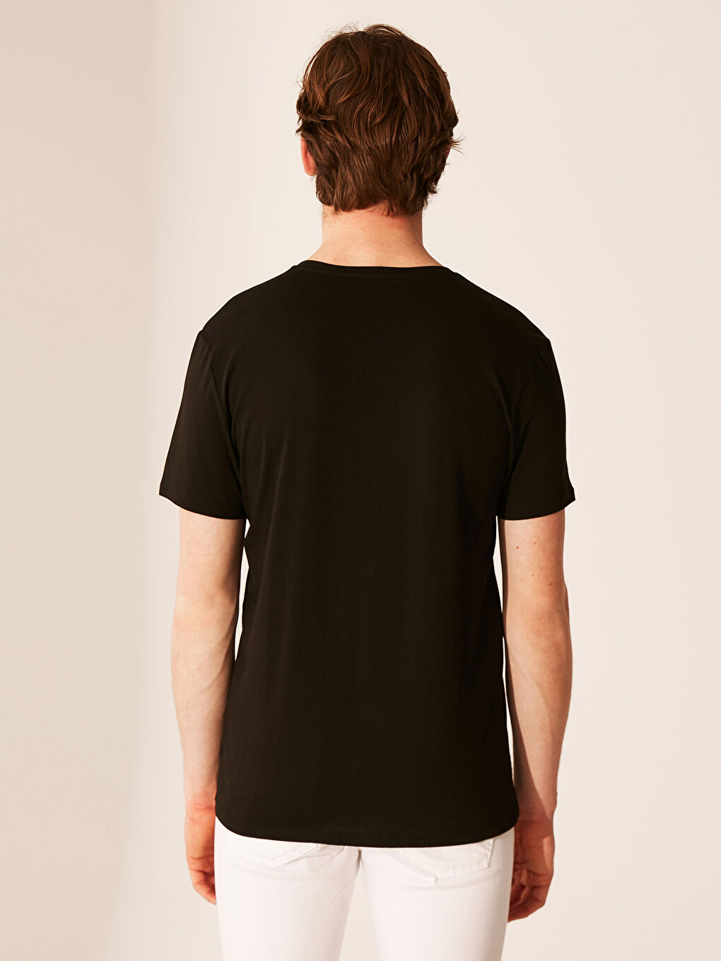 Siyah Baskılı Tişört Baba Oğul Kombini-3