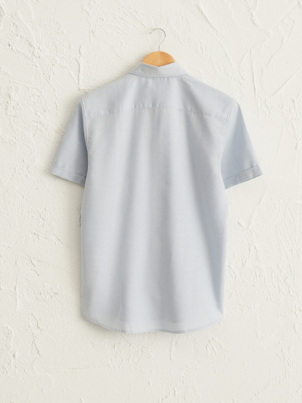 Slim Fit Short Sleeve Poplin Shirt-1