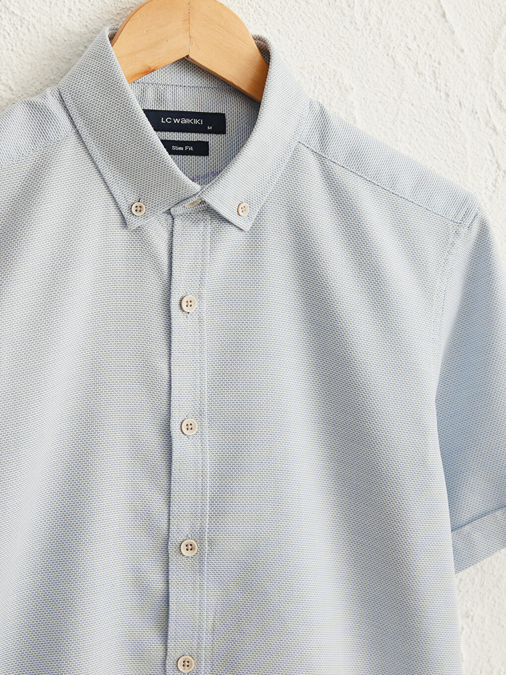 Slim Fit Short Sleeve Poplin Shirt-2