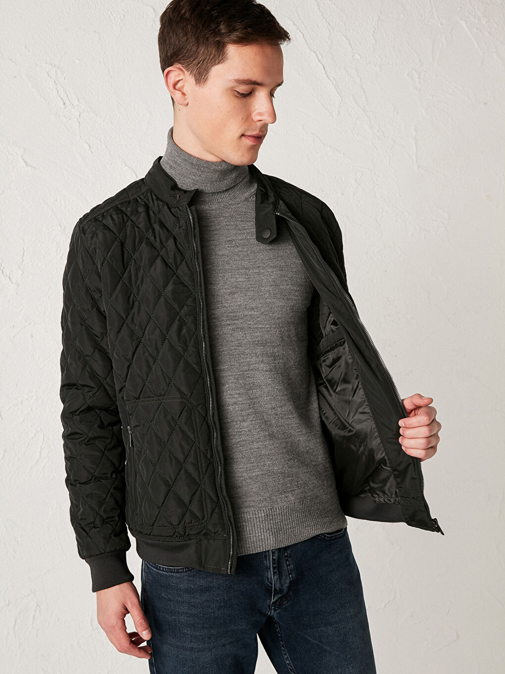 Yeşil Erkek Şişme Mont-2