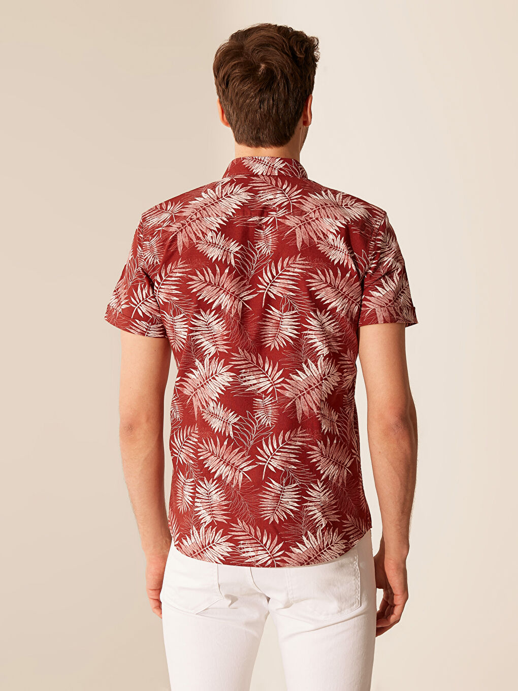 Kırmızı Poplin Erkek Gömlek-2