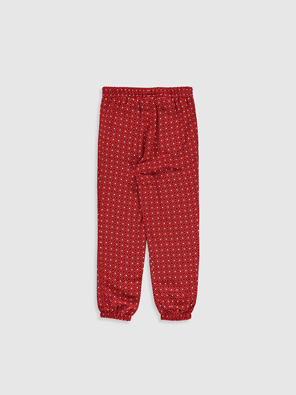 Mercan Kız Çocuk Desenli Viskon Pantolon-1