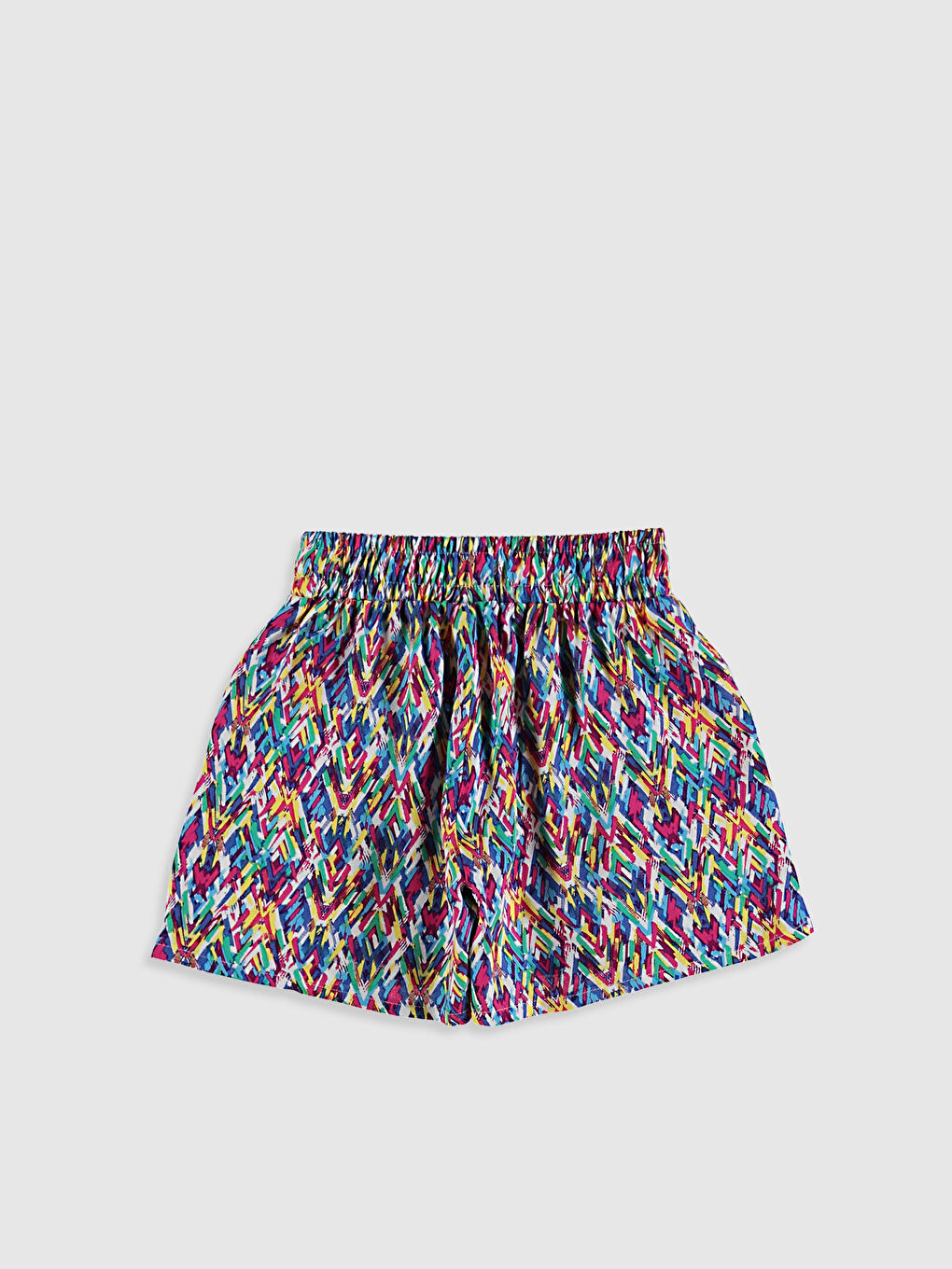 Girl's Figured Viscose Shorts-1