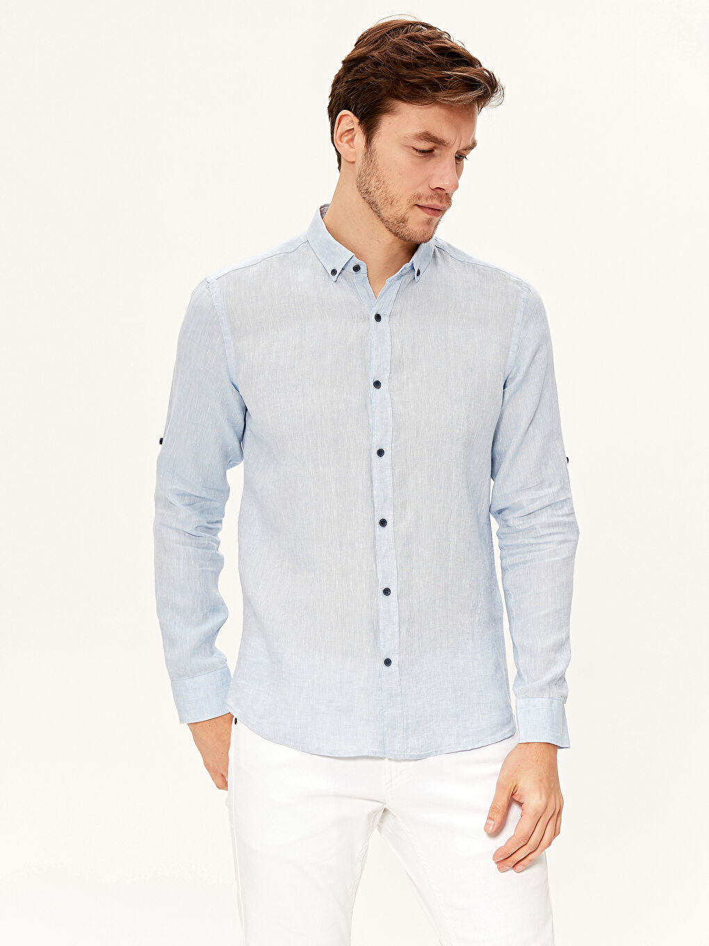 Mavi Slim Fit Gömlek-1