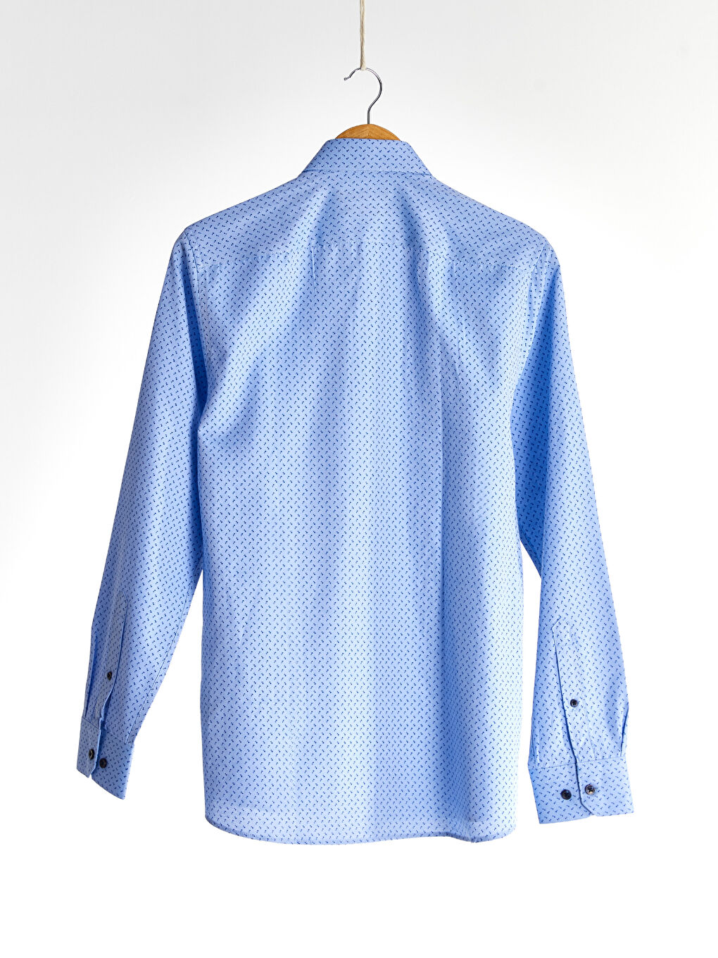 Mavi Oxford Erkek Gömlek-1