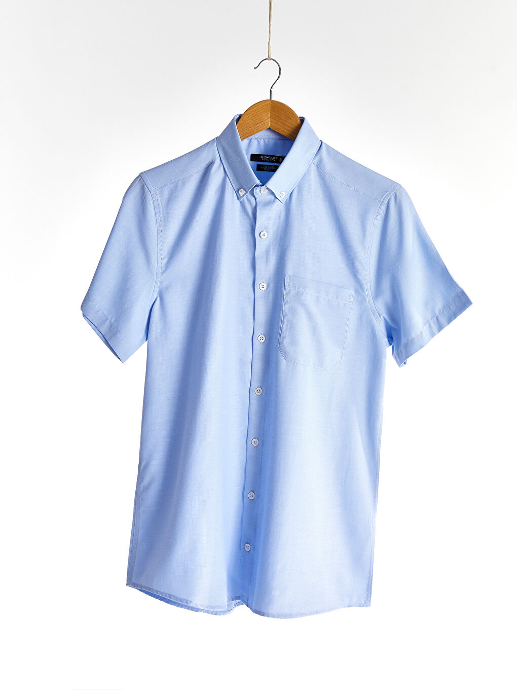 Сорочка слім-фіт з коротким рукавом з оксфордської тканини