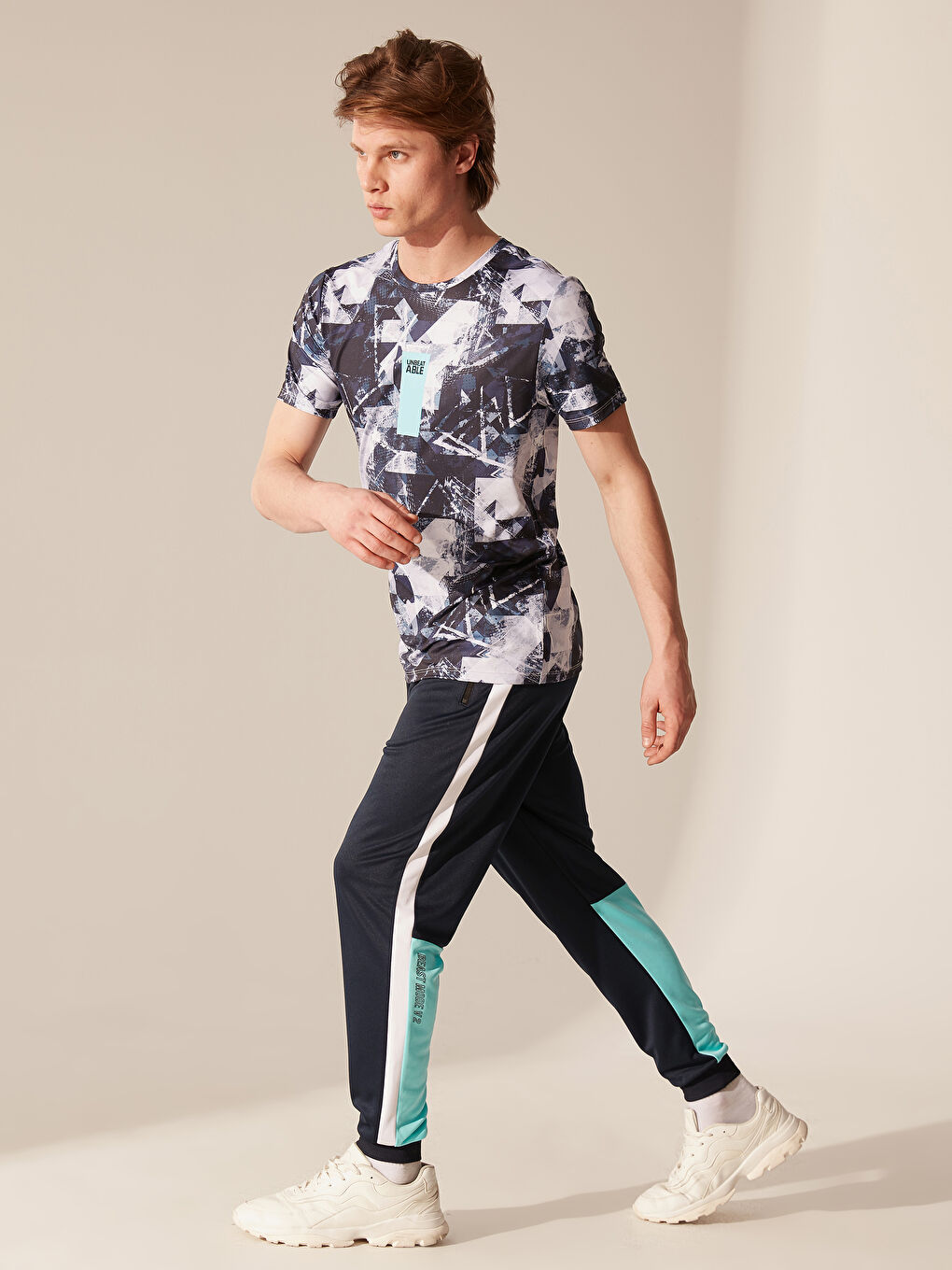 Lacivert Penye Erkek Tişört-4