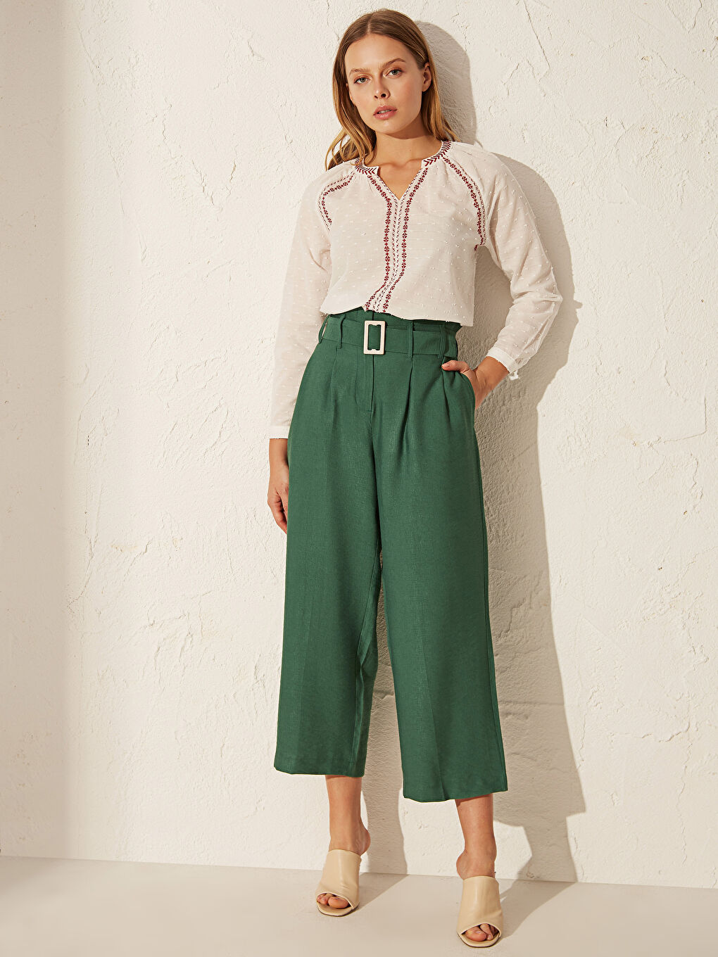 Standard Fit Long Sleeve Women's Blouse-4