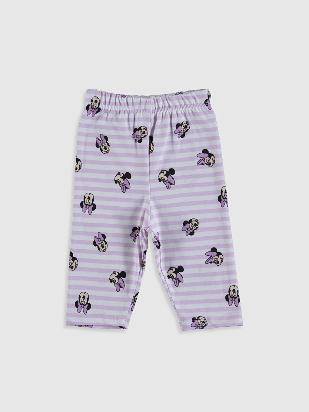 Beyaz Kız Bebek Minnie Mouse Baskılı Pijama Takımı-2