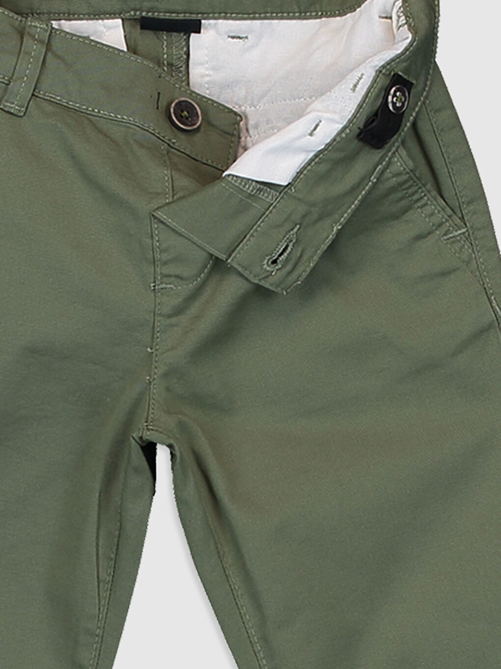 Yeşil Erkek Çocuk Chino Pantolon-2