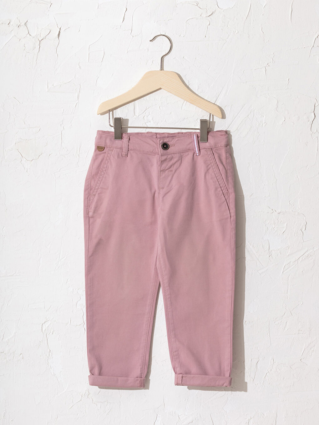 Pembe Erkek Çocuk Chino Pantolon