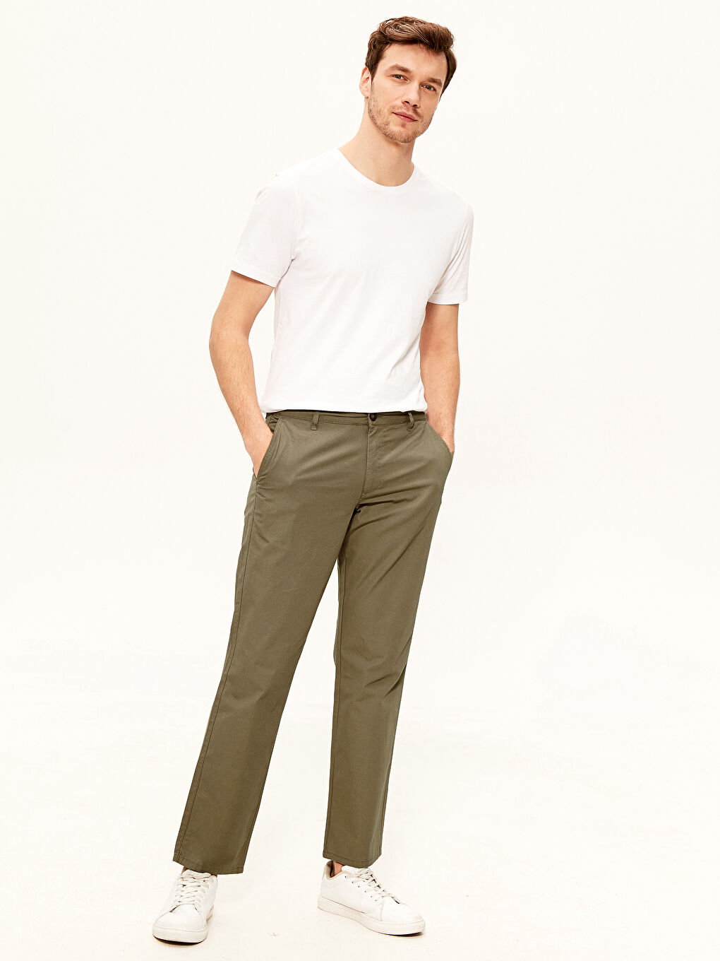 Pantaloni Chino Relax Fit Gabardine pentru Bărbați