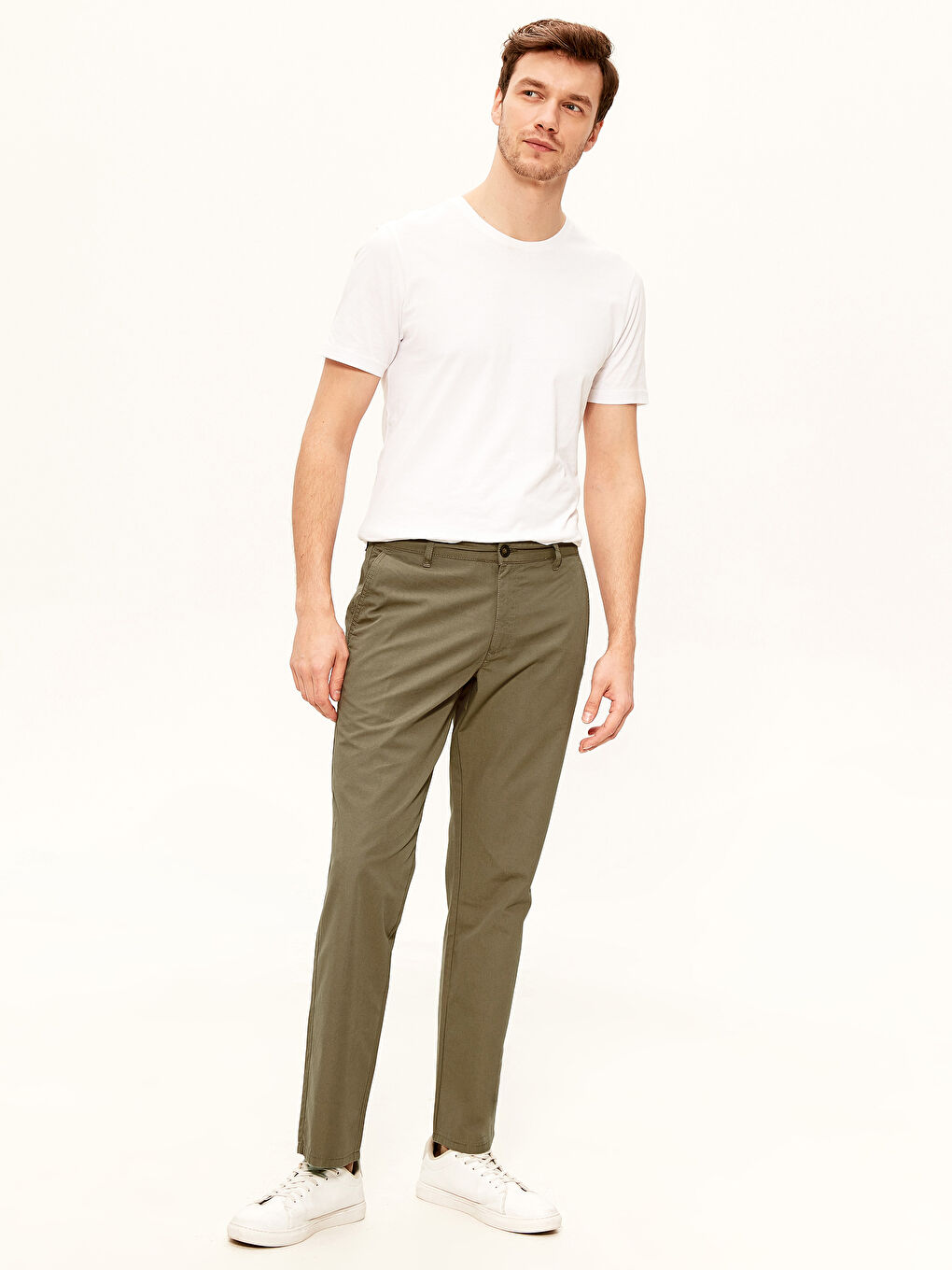 Pantaloni Chino Relax Fit Gabardine pentru Bărbați-1