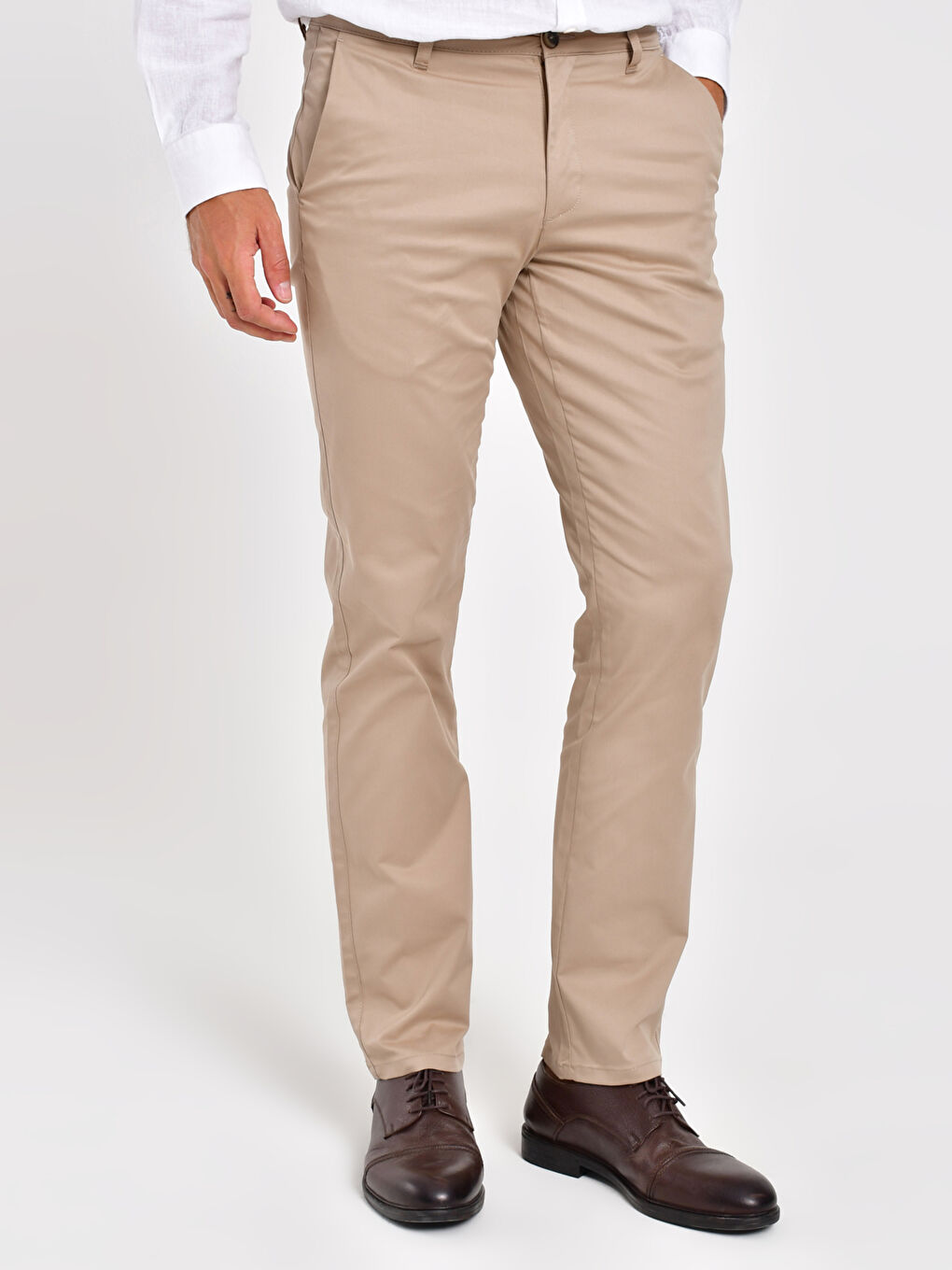 Normal Fit Gabardine Chino Trousers-3