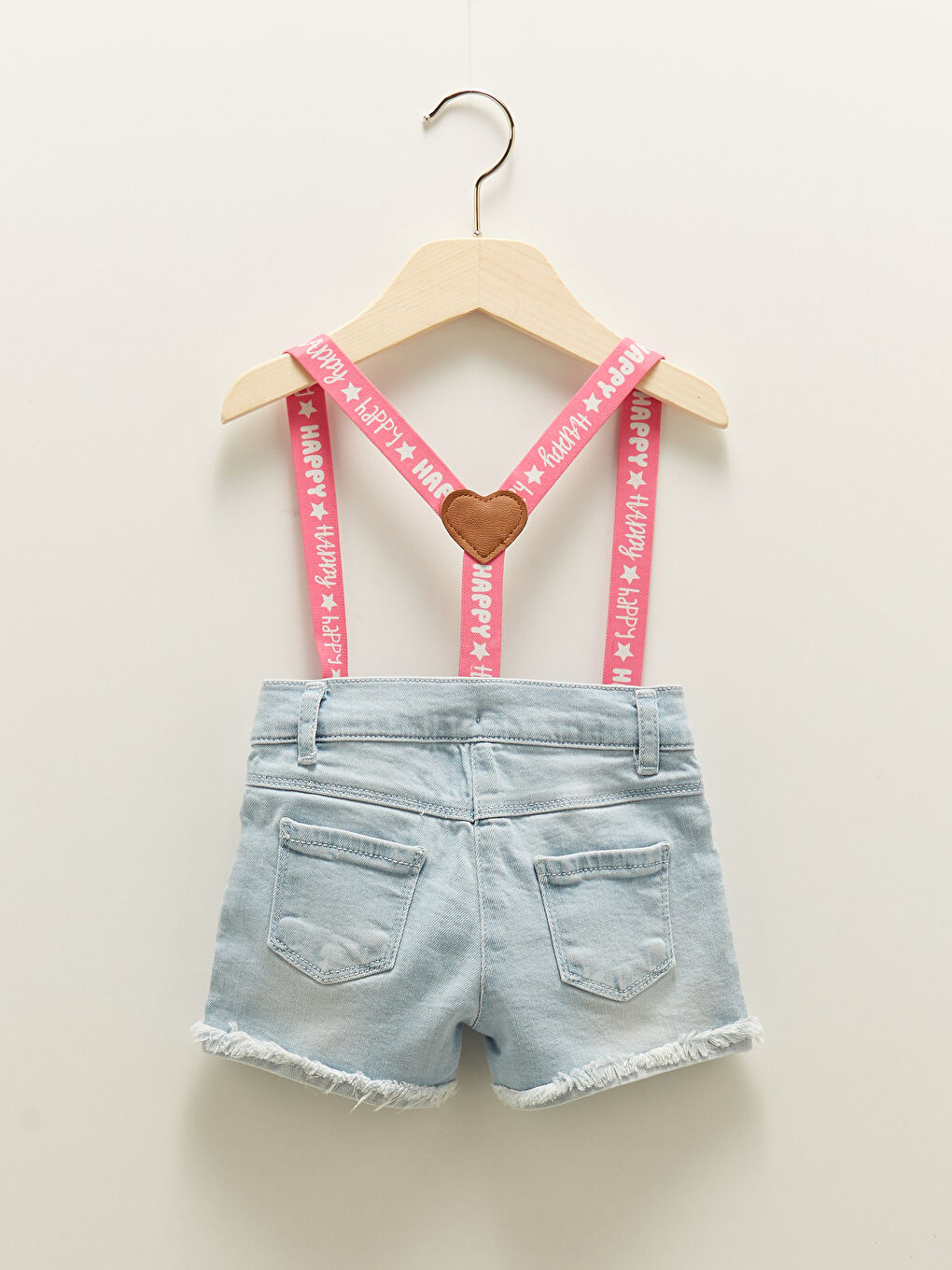 İndigo Kız Bebek Jean Şort ve Pantolon Askısı-2